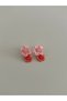 Pink Flower Earrings – Minimal Floral Pattern Color Women's Earrings |   Daily Stylish Vintage Spring Earrings - 2