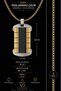Stainless Steel Gold-Black Color Classic and Sport Combination Men's Necklace - 4