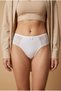Cotton Lace Detailed Regular Waist Women's Panties White Color 3-Pack - 5
