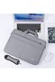Laptop Sleeve Bag 15.6 Inch — Water-Resistant Oxford Cloth Case with Accessory Pocket & Detachable Shoulder Strap — Fits 13 14 15 15.6 Inch Laptop & Tablet — Light Gray - 2