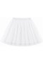White Girls' Tutu Skirt - Lined with Elastic Waistband, April 23 Performance and Ballet Tulle Skirt - 2