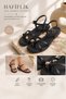 Women's Flip-Flop Sandals with Cross Straps, Short Block Heels, Stylish, Comfortable, Casual Summer Sandals - 2