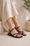 Women's Flip-Flop Sandals with Cross Straps, Short Block Heels, Stylish, Comfortable, Casual Summer Sandals