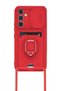 Aconcept Galaxy A14 4g Case Zuma Silicone with Business Card Holder and Ring (62226) - Red - 2