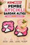 Pink Teddy Bear Coasters Set of 2 - Pvc Non-Slip Coasters Coffee Mug Tea Cup Coasters Table Protector