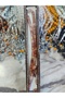 Milky Brown Marbled Cylinder Cut Skillfully Crafted Crimped Amber Prayer Beads - 2