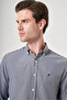 Black-White Buttoned Collar Oxford Slim Fit Cotton Shirt 1004265124 - 4