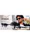 Striker Round Sunglasses for Men & Women, Black Frame with Smoke Gradient Lenses, UV400 Protection - 8