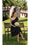 One-Shoulder Midi Length Flared Evening Dress with Lining and Bow Detail for Wedding, Engagement, Graduation, and Special Occasions - 5