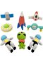 Outer Space Astronaut Solar Pattern Erasers Set - 5