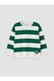Lcw Kids Ecru Crew Neck Striped Boy's Sweatshirt - 3