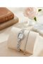 Women's Zircon Stone Stainless Steel Wristwatch Waterway Bracelet with Gift Square Dial Stylish Watch Set Frn - 2