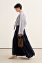 Women's Organic Cotton Striped Cape Blouse Navy Blue - 6