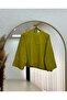 Dilsu Wide Sleeve Asymmetrical Blouse-Ss13188 Oil Green - 2