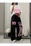 Women's Los Angeles 95 Printed Oversized T-Shirt and Baggy Sweatpants - Two-Piece Summer Tracksuit Set