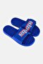 Men Philadelphia 76ers Bar Slip On Slides, Blue - 2