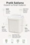 4-Piece Fairy Tale Storage Container White 4.5 Liter Flour and Legume Storage Container with Lid Food Organizer Vp-033 - 5