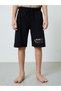 Boys Beige Graphic print T-Shirt and Black Pocket Details Shorts Pyjama Set - 5