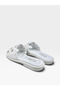 Daily Poly Sole Comfortable Stone Detailed Genuine Leather Slippers - 2 cm - 5