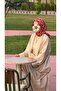 Cotton Pera Pattern Scarf - Cherry - 6