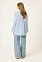 قميص مخطط بأكمام واسعة - 5