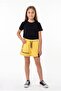 Girls' Printed Cotton Basic Shorts with Elastic Tie-Detail and Tie Closure 22084