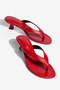 Red Flip-Flop Heeled Slippers with Orthopedic Soles for Women - 6