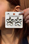 Silver Color Flower Figured Women's Earrings - 3