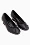 Arisa Genuine Leather Black Wedge Heeled Women's Shoes - 3