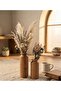 100% Handmade Set of 2 Natural Solid Wood Pinterest Decorative Vases - 4