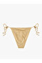 Shiny Bikini Bottom with Drawstring Tie - 2