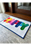 Non-Slip Sole Positive Energy Themed Washable Door Front-Bathroom Mat 40X60 cm