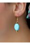 Natural Stone Turquoise Hematite Natural Stone Dangle Women's Earrings Euku37C - 3