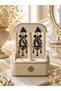Black Stone Gold Evening Dress Earrings - Special Design Drop Chandelier Earrings - Wedding and Event Jewelry - 2