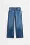 Taş detaylı geniş paça jean - 6