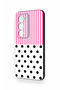 Redmi 15 5g Compatible Pink Striped Polka Dot Patterned Silicone Case - 4