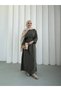 Tencel Fabric Belt Detailed Hijab Dress -Length |   140 cm |   Compatible with Size 1-2 (36/44) - 3