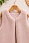 Girl's Plush Vest Soft Textured Winter Stylish Fur-Looking 2-5 Years Old - 3