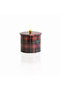 Plaid Patterned Metal Round Storage Container, 17.5 Cm, Kitchen Organizer, 500-999 ml - 2
