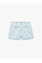 Comfortable Fit Cotton Mini Denim Skirt with Tie Detail - 2