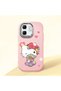 Infinix Smart 9 Compatible Case Camera Protector Pink Silicone Couple Phone Case with Kitty Pattern