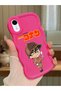 iPhone Xr Compatible Case Camera Protector Red Silicone Couple Phone Case Conan Pattern