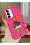 Samsung Galaxy A17 Compatible Case Camera Protector Red Silicone Couple Phone Case Conan Pattern