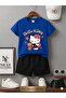 Summer Children's T-Shirt Shorts Unisex (Double Hello Kitty Printed)