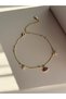 Gold Zircon Stone Lip Anklet - 3