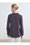 Nevavm Contrast Collar Polka Dot Blouse - 5