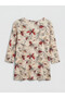 Original Oval Collar Floral Blouse - 6