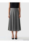 Original Elastic Waist Patterned Flared Skirt - 2