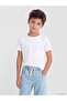 Trendlucky Boys' T-Shirt with Oval Collar and Contrast