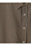 Xside Brown Relax Fit Gabardine Men's Shirt - 7